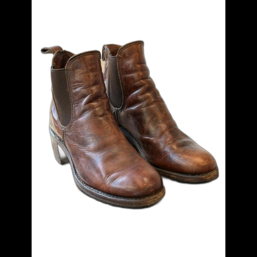 Frye Women's 10.5 / Mens 9 Brown Leather Chelsea Ankle Boots Vibram Sole Size